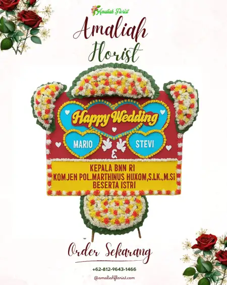 Papan Bunga Pernikahan Pager Agung